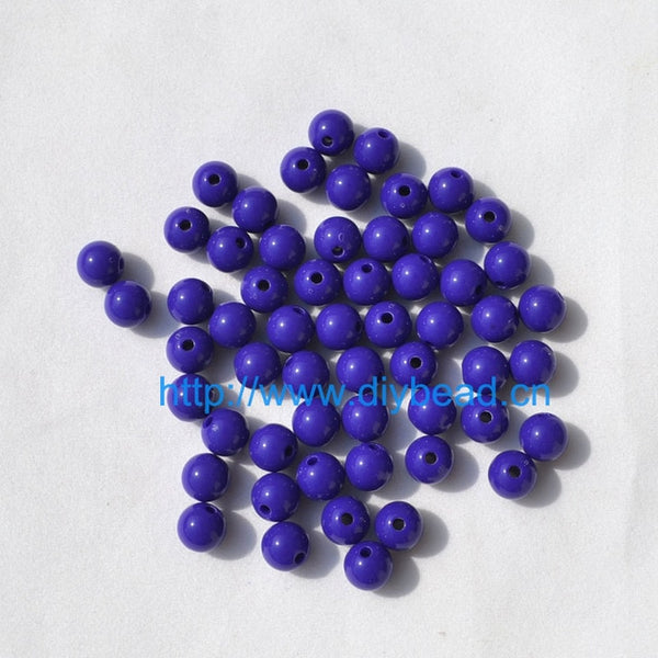100pcs DIY Bracelet Accessories Children Gift Handcraft Department 18 Color 8MM Round Shape Acrylic Sugar Beads Jewelry Findings