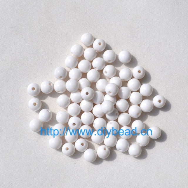 100pcs DIY Bracelet Accessories Children Gift Handcraft Department 18 Color 8MM Round Shape Acrylic Sugar Beads Jewelry Findings