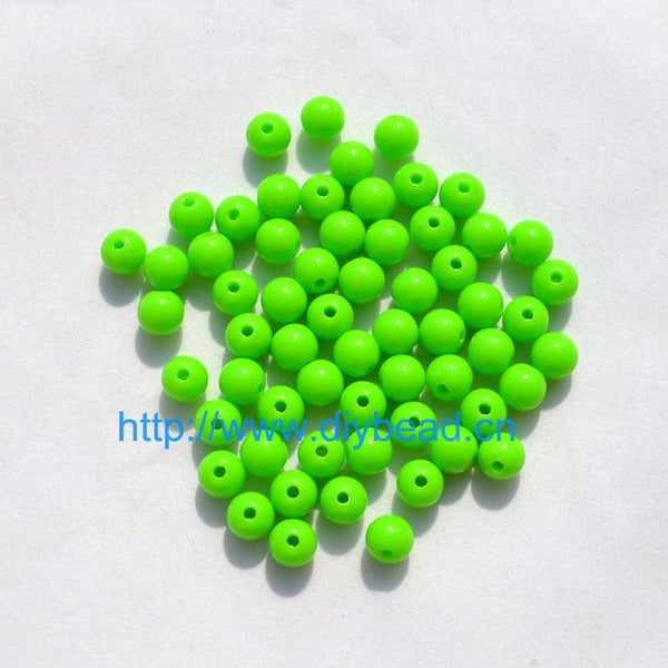 100pcs DIY Bracelet Accessories Children Gift Handcraft Department 18 Color 8MM Round Shape Acrylic Sugar Beads Jewelry Findings