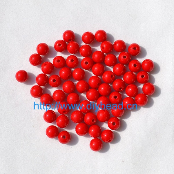 100pcs DIY Bracelet Accessories Children Gift Handcraft Department 18 Color 8MM Round Shape Acrylic Sugar Beads Jewelry Findings