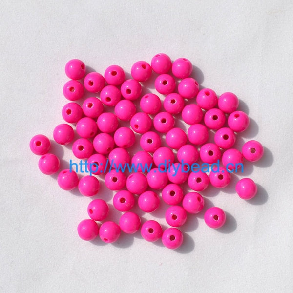 100pcs DIY Bracelet Accessories Children Gift Handcraft Department 18 Color 8MM Round Shape Acrylic Sugar Beads Jewelry Findings