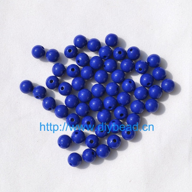 100pcs DIY Bracelet Accessories Children Gift Handcraft Department 18 Color 8MM Round Shape Acrylic Sugar Beads Jewelry Findings