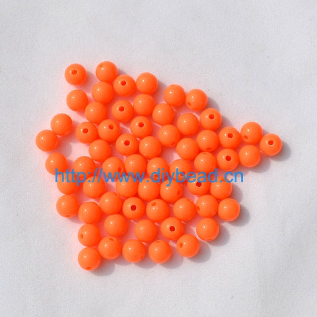 100pcs DIY Bracelet Accessories Children Gift Handcraft Department 18 Color 8MM Round Shape Acrylic Sugar Beads Jewelry Findings