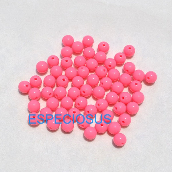 100pcs DIY Bracelet Accessories Children Gift Handcraft Department 18 Color 8MM Round Shape Acrylic Sugar Beads Jewelry Findings