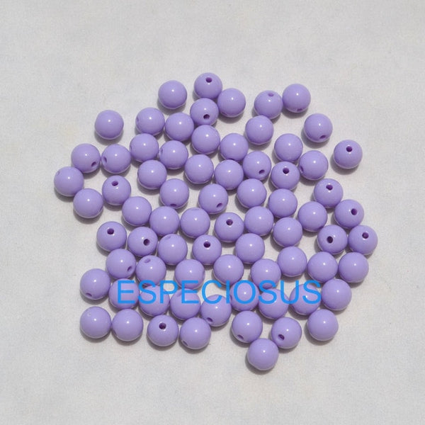 100pcs DIY Bracelet Accessories Children Gift Handcraft Department 18 Color 8MM Round Shape Acrylic Sugar Beads Jewelry Findings