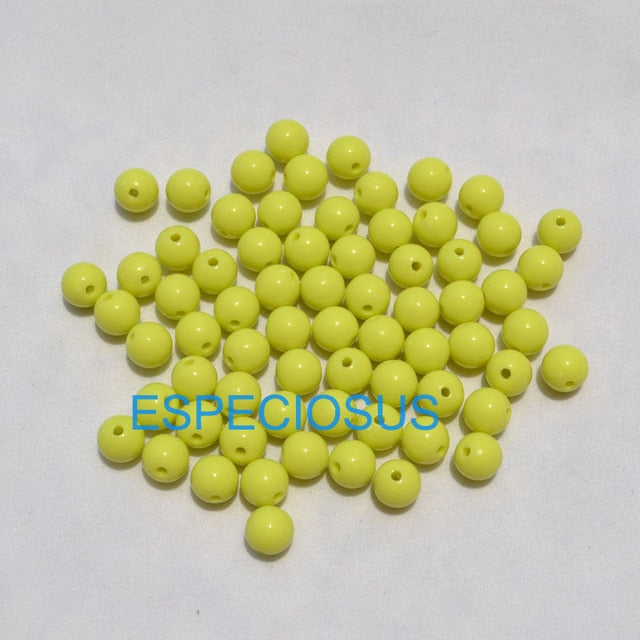 100pcs DIY Bracelet Accessories Children Gift Handcraft Department 18 Color 8MM Round Shape Acrylic Sugar Beads Jewelry Findings