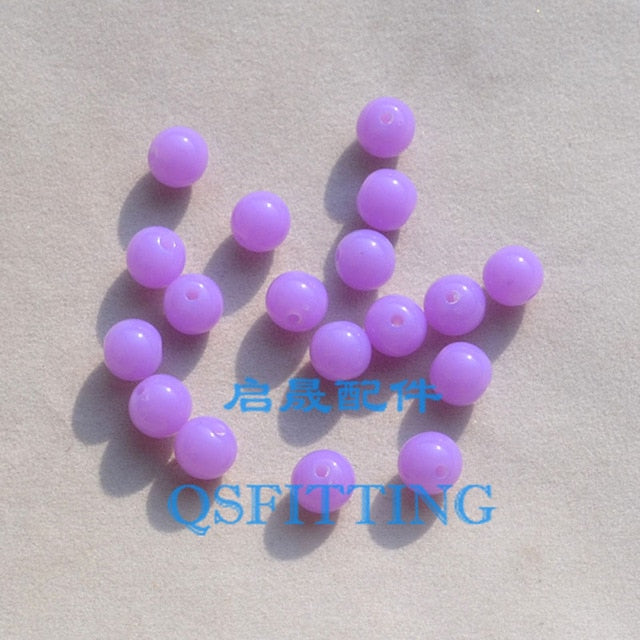 100pcs DIY Bracelet Accessories Children Gift Handcraft Department 18 Color 8MM Round Shape Acrylic Sugar Beads Jewelry Findings
