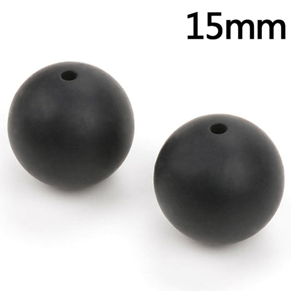 100pieces/lot Silicone Beads Baby Teething Beads 15mm Safe Food Grade Nursing Chewing Round Silicone Beads