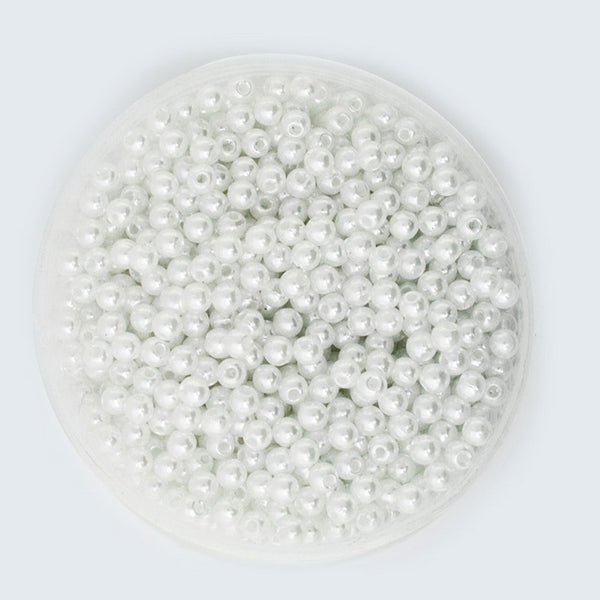 4-20mm Pearl Cabochon Round White Ivoy Pearl Imitation ABS Beads Jewelry Findings DIY Phone Case High Quality