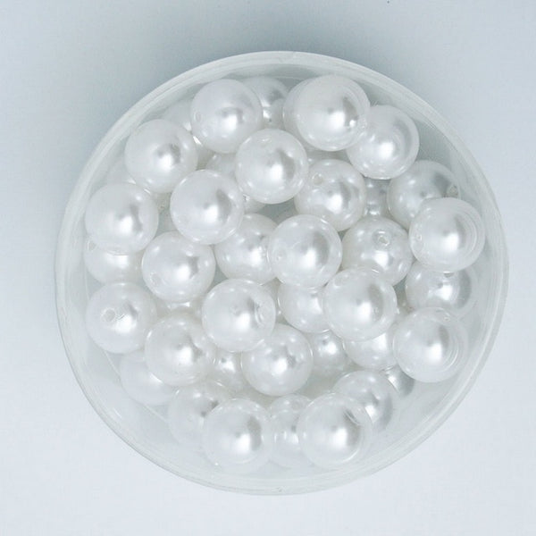 4-20mm Pearl Cabochon Round White Ivoy Pearl Imitation ABS Beads Jewelry Findings DIY Phone Case High Quality
