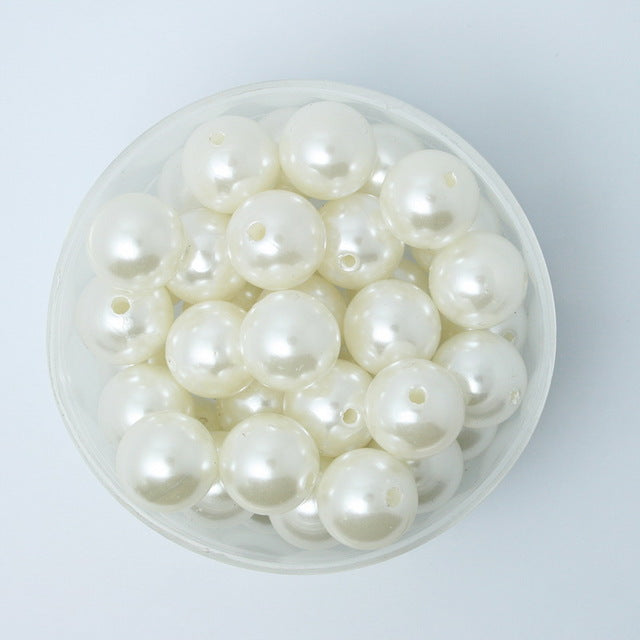 4-20mm Pearl Cabochon Round White Ivoy Pearl Imitation ABS Beads Jewelry Findings DIY Phone Case High Quality