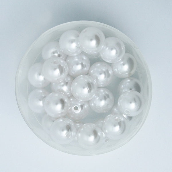 4-20mm Pearl Cabochon Round White Ivoy Pearl Imitation ABS Beads Jewelry Findings DIY Phone Case High Quality