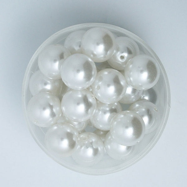 4-20mm Pearl Cabochon Round White Ivoy Pearl Imitation ABS Beads Jewelry Findings DIY Phone Case High Quality
