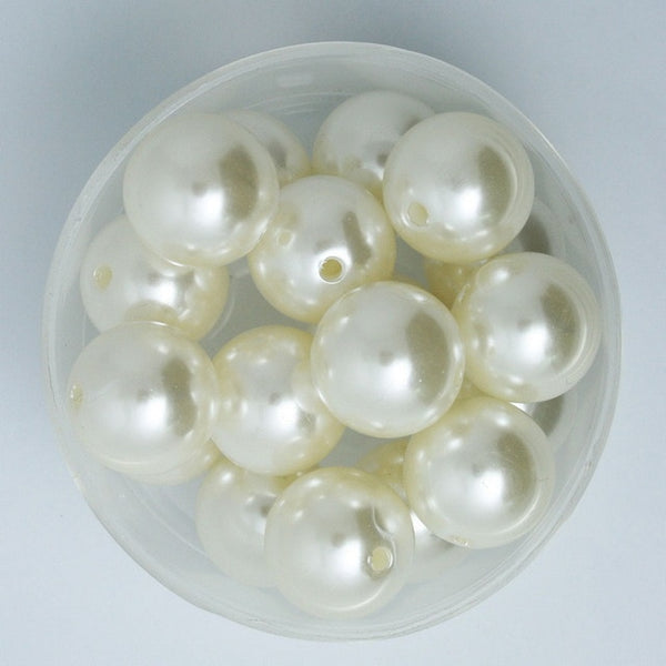 4-20mm Pearl Cabochon Round White Ivoy Pearl Imitation ABS Beads Jewelry Findings DIY Phone Case High Quality