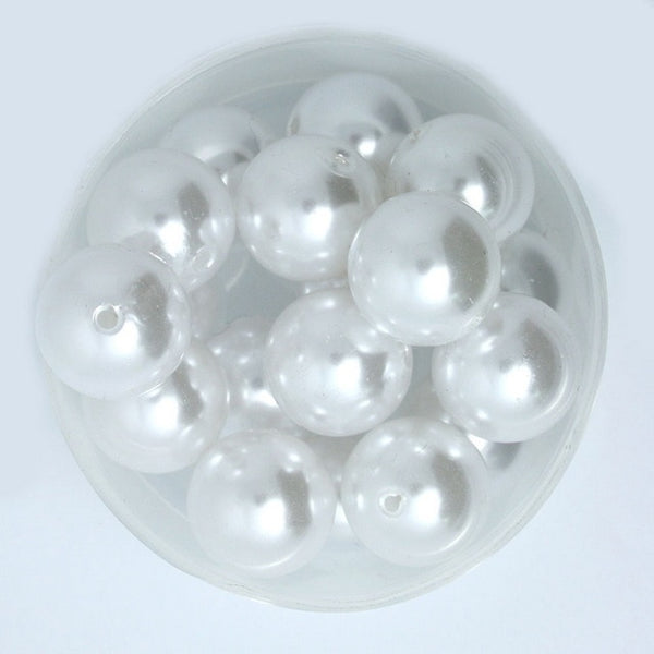 4-20mm Pearl Cabochon Round White Ivoy Pearl Imitation ABS Beads Jewelry Findings DIY Phone Case High Quality