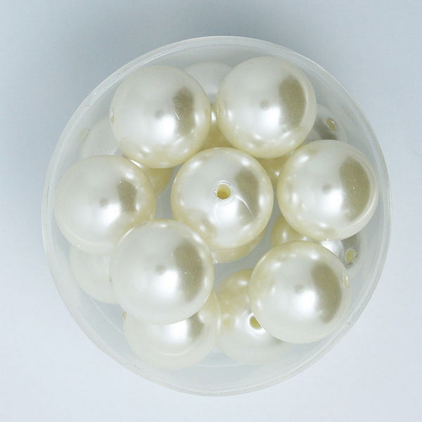 4-20mm Pearl Cabochon Round White Ivoy Pearl Imitation ABS Beads Jewelry Findings DIY Phone Case High Quality