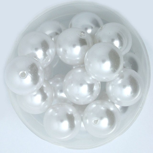 4-20mm Pearl Cabochon Round White Ivoy Pearl Imitation ABS Beads Jewelry Findings DIY Phone Case High Quality