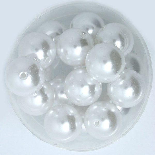 4-20mm Pearl Cabochon Round White Ivoy Pearl Imitation ABS Beads Jewelry Findings DIY Phone Case High Quality