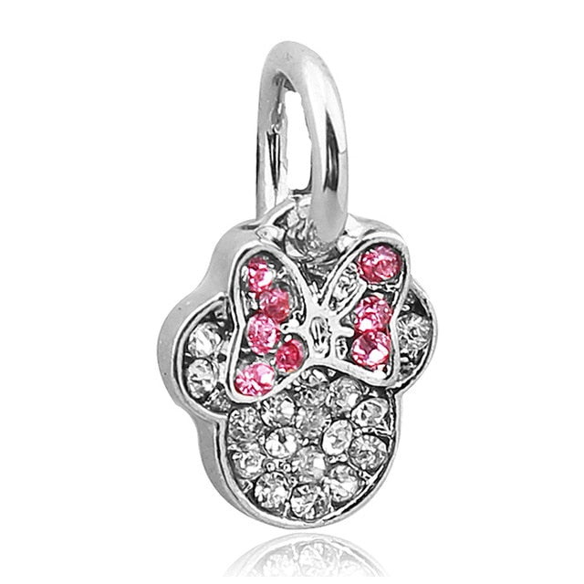 Free Shipping 1PC Silver Plated Red Enamel Snow White Apple Large Hole Beads Fit European Pandora Charm Bracelets & Necklaces