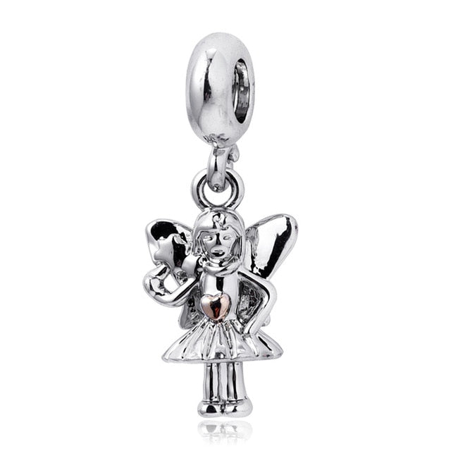 Free Shipping 1PC Silver Plated Red Enamel Snow White Apple Large Hole Beads Fit European Pandora Charm Bracelets & Necklaces