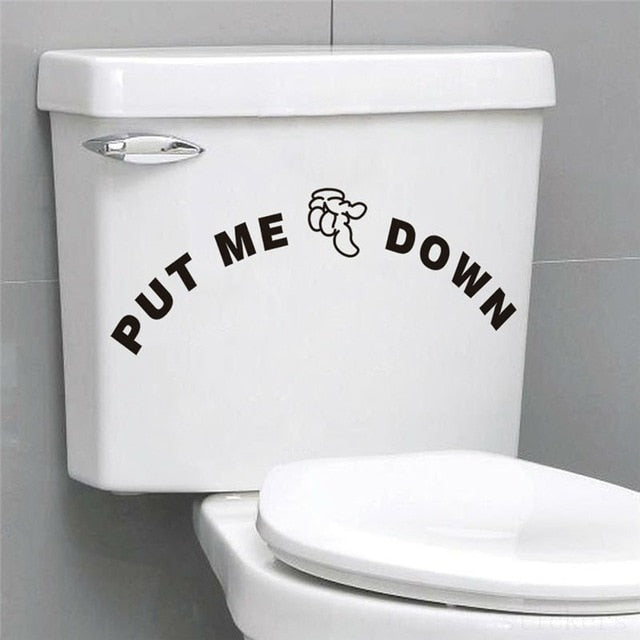 Funny Smile Bathroom Wall Stickers Toilet Home Decoration Waterproof Wall Decals For Toilet Sticker Decorative Poster Home Decor