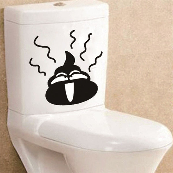 Funny Smile Bathroom Wall Stickers Toilet Home Decoration Waterproof Wall Decals For Toilet Sticker Decorative Poster Home Decor