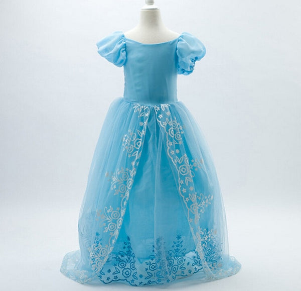 Baby Girls Dress Christmas Anna Elsa Cosplay Costume Summer Dresses Girl Princess Elsa Dress for Birthday Party Vestidos Menina