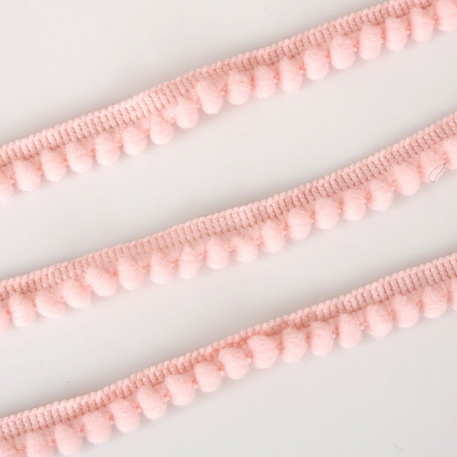 5 Yards Pom Pom 10mm Mini Pompom Trim Ball Fringe Ribbon DIY Sewing Accessory Lace For Home Wedding Decoration