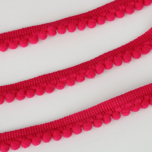 5 Yards Pom Pom 10mm Mini Pompom Trim Ball Fringe Ribbon DIY Sewing Accessory Lace For Home Wedding Decoration