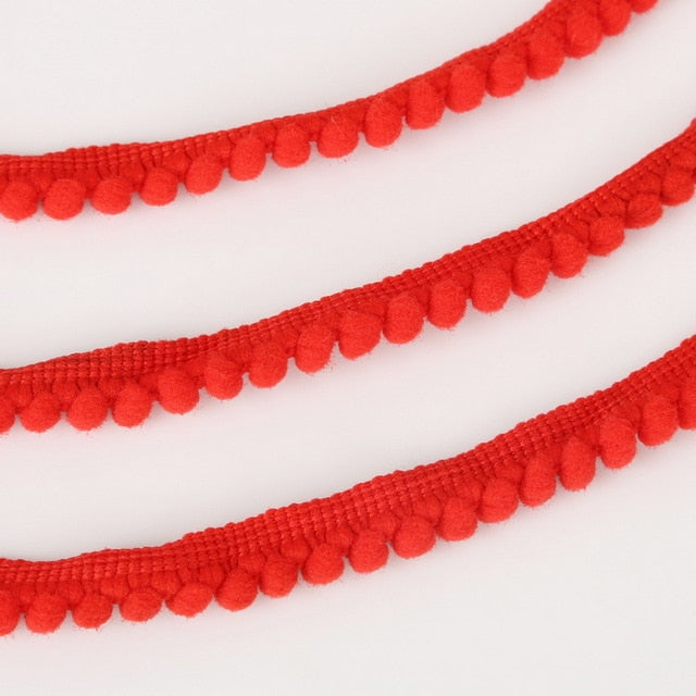 5 Yards Pom Pom 10mm Mini Pompom Trim Ball Fringe Ribbon DIY Sewing Accessory Lace For Home Wedding Decoration