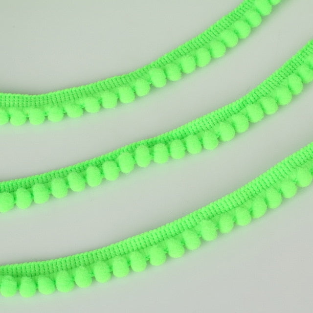 5 Yards Pom Pom 10mm Mini Pompom Trim Ball Fringe Ribbon DIY Sewing Accessory Lace For Home Wedding Decoration