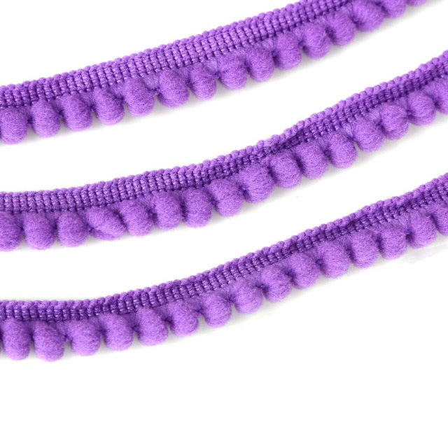 5 Yards Pom Pom 10mm Mini Pompom Trim Ball Fringe Ribbon DIY Sewing Accessory Lace For Home Wedding Decoration