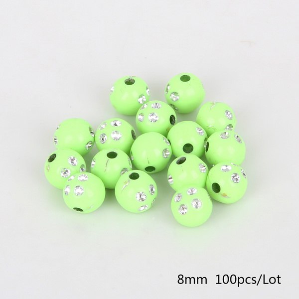 Hot Selling 100 piece/lot 8mm Multi Colors Shiny Acrylic Round Beads For DIY Bracelets & Necklaces Jewelry Makings