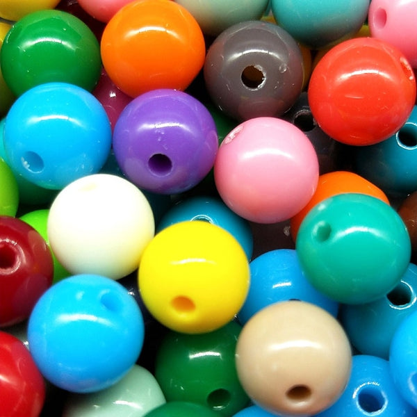 3/4/6/8/10mm 200/200/100/100/50pcs/lot Cheap Hot Acrylic Beads Fits for Handmade DIY Necklace Bracelet Jewelry Making Wholesale