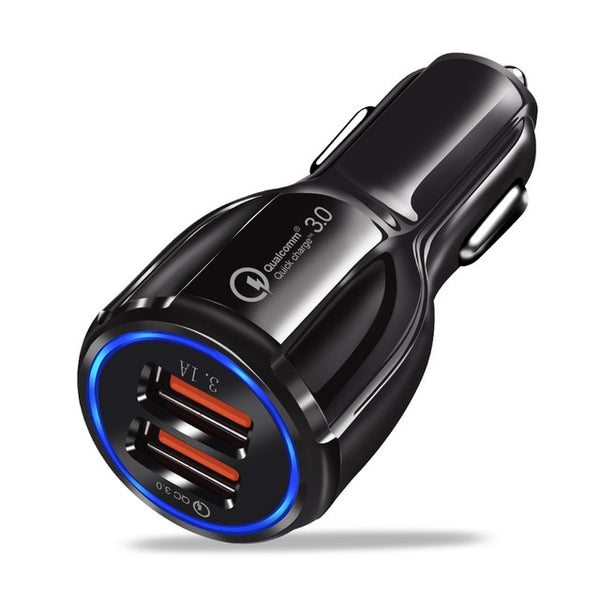 Olaf Car USB Charger Quick Charge 3.0 2.0 Mobile Phone Charger 2 Port USB Fast Car Charger for iPhone Samsung Tablet Car-Charger
