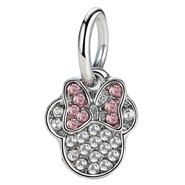 2018 Silver Plated Bead Cartoon Mouse Princess Dress Wallet Pendant Charm Beads Fit Pandora Women Diy Bracelets Bangles Jewelry