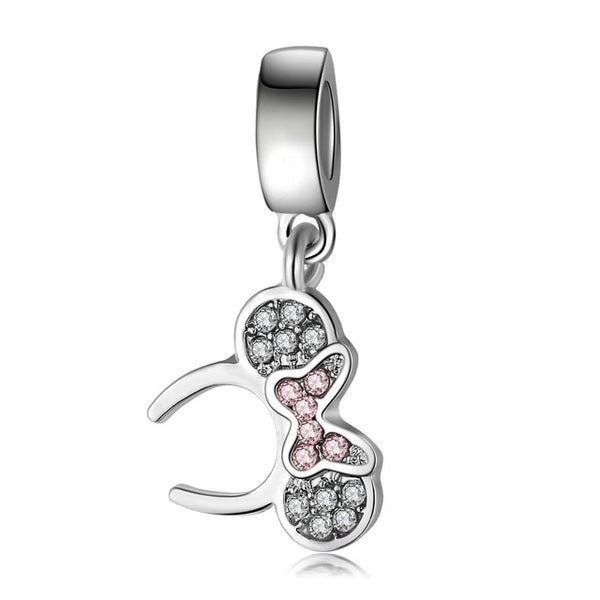 2018 Silver Plated Bead Cartoon Mouse Princess Dress Wallet Pendant Charm Beads Fit Pandora Women Diy Bracelets Bangles Jewelry