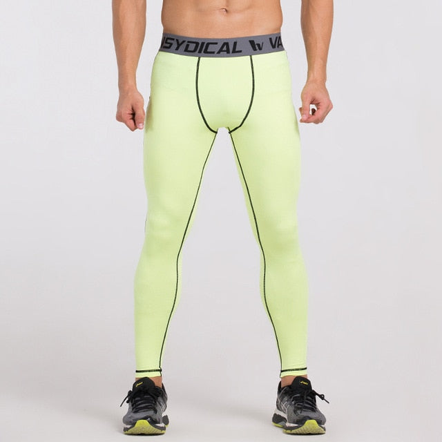 Mens compression pants bodybuilding jogger fitness exercise skinny leggings comperssion tights pants trousers clothes clothing