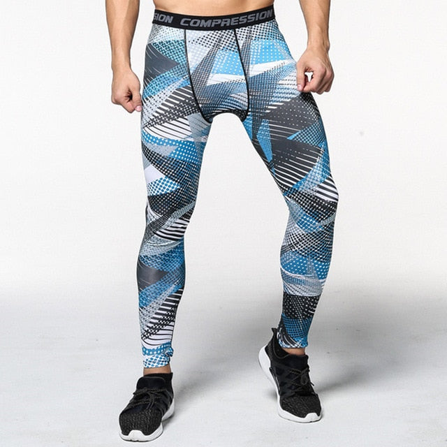 Mens compression pants bodybuilding jogger fitness exercise skinny leggings comperssion tights pants trousers clothes clothing