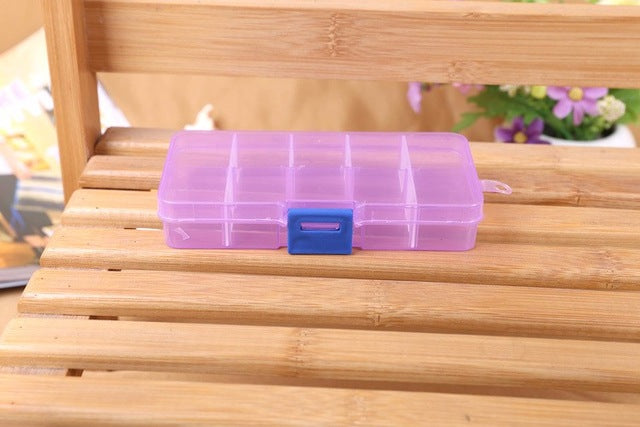 1pcs Plastic 6/815 Storage boxes Slots Adjustable packaging transparent Tool Case Craft Organizer box jewelry accessories