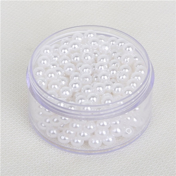 Hot Fashion 4mm 6mm 8mm 10mm Round Imitation Pearl Beads Random Mix Colors Pearl Beads for jewelry Making