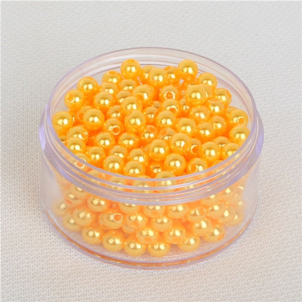 Hot Fashion 4mm 6mm 8mm 10mm Round Imitation Pearl Beads Random Mix Colors Pearl Beads for jewelry Making