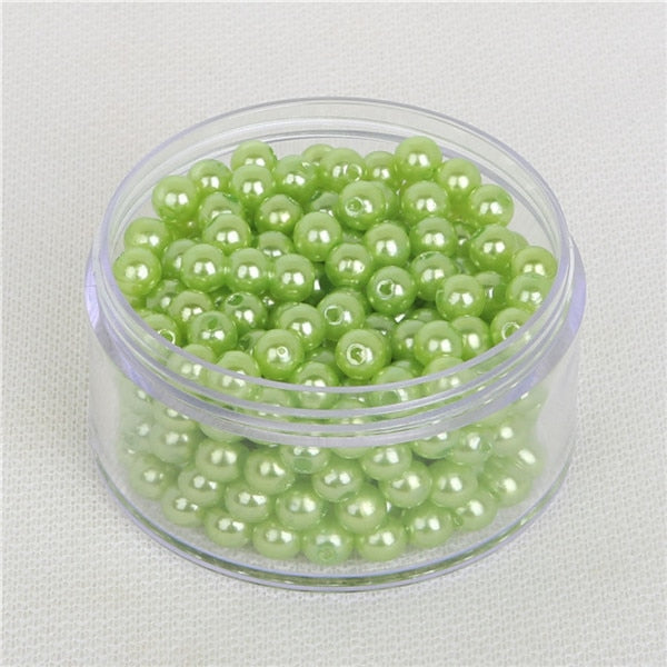 Hot Fashion 4mm 6mm 8mm 10mm Round Imitation Pearl Beads Random Mix Colors Pearl Beads for jewelry Making