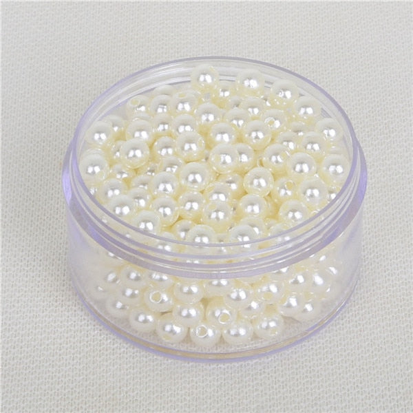 Hot Fashion 4mm 6mm 8mm 10mm Round Imitation Pearl Beads Random Mix Colors Pearl Beads for jewelry Making