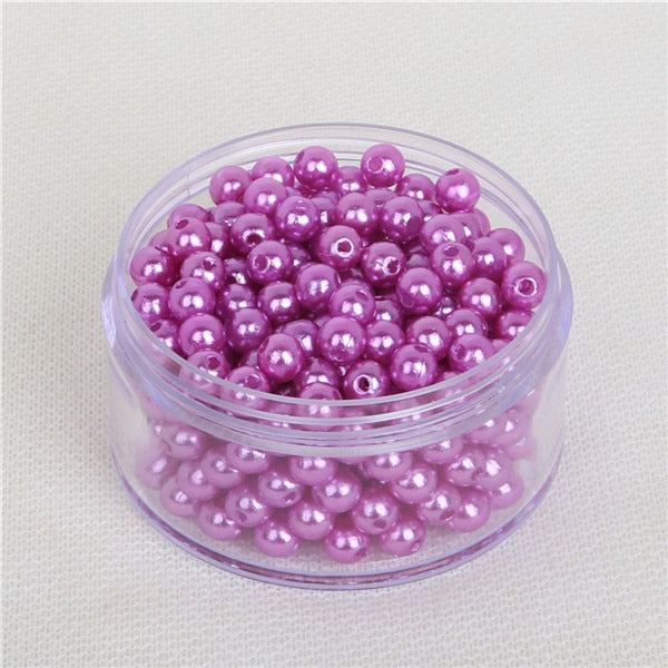 Hot Fashion 4mm 6mm 8mm 10mm Round Imitation Pearl Beads Random Mix Colors Pearl Beads for jewelry Making