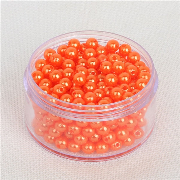 Hot Fashion 4mm 6mm 8mm 10mm Round Imitation Pearl Beads Random Mix Colors Pearl Beads for jewelry Making