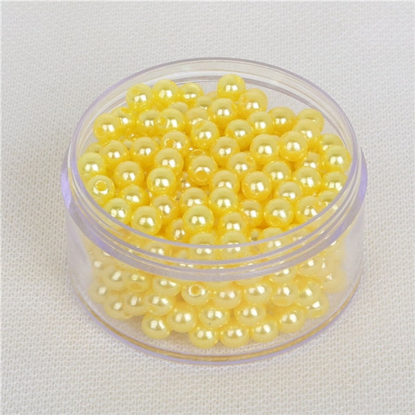 Hot Fashion 4mm 6mm 8mm 10mm Round Imitation Pearl Beads Random Mix Colors Pearl Beads for jewelry Making
