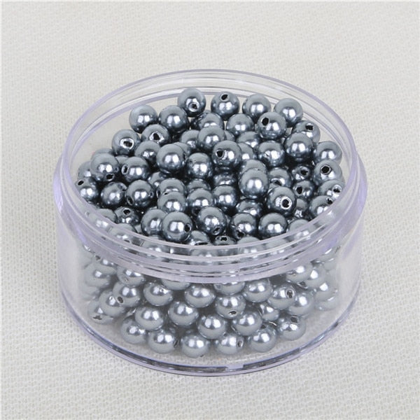 Hot Fashion 4mm 6mm 8mm 10mm Round Imitation Pearl Beads Random Mix Colors Pearl Beads for jewelry Making