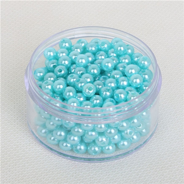 Hot Fashion 4mm 6mm 8mm 10mm Round Imitation Pearl Beads Random Mix Colors Pearl Beads for jewelry Making