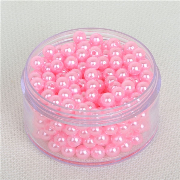 Hot Fashion 4mm 6mm 8mm 10mm Round Imitation Pearl Beads Random Mix Colors Pearl Beads for jewelry Making